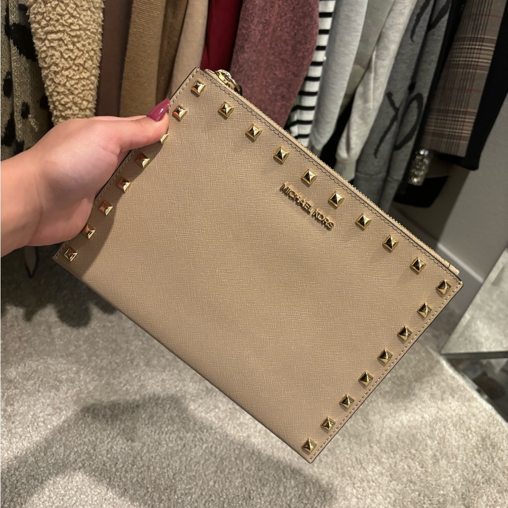 Michael Kors Clutch with Gold Studs